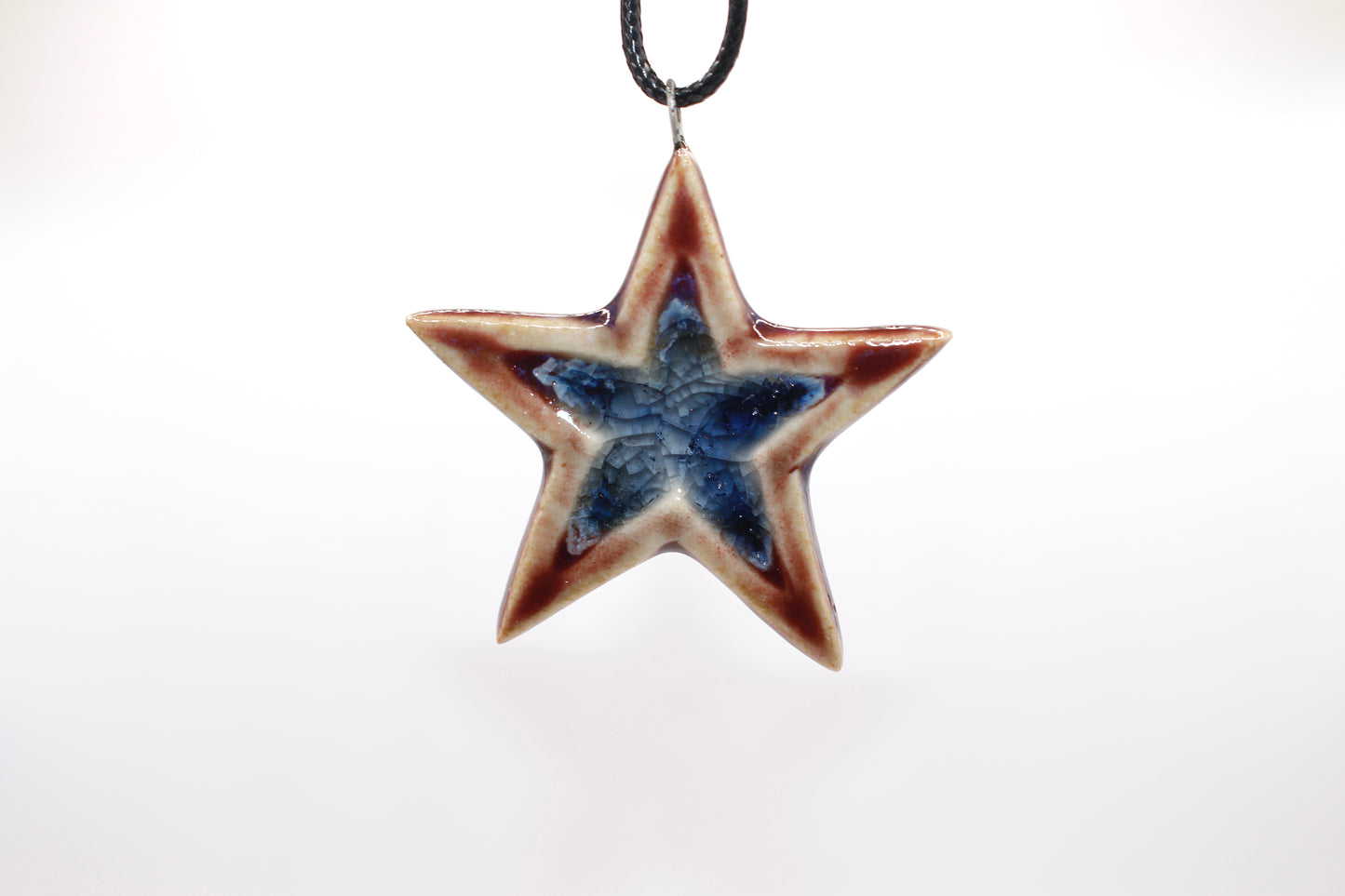 Ceramic Glass Infused Star Pendant