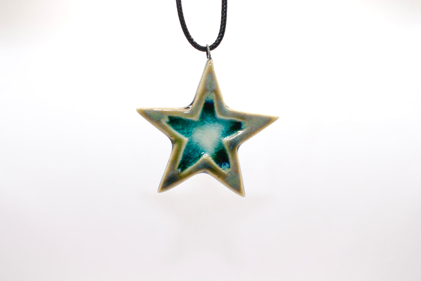 Ceramic Glass Infused Star Pendant