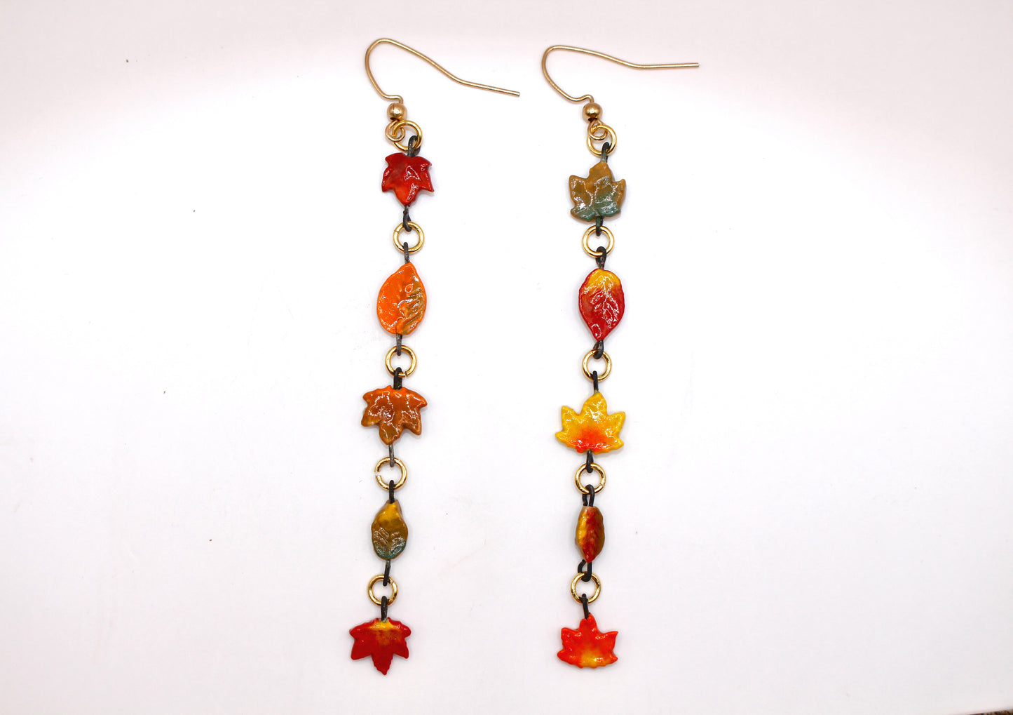 Dangle Autumn Leaf Earrings
