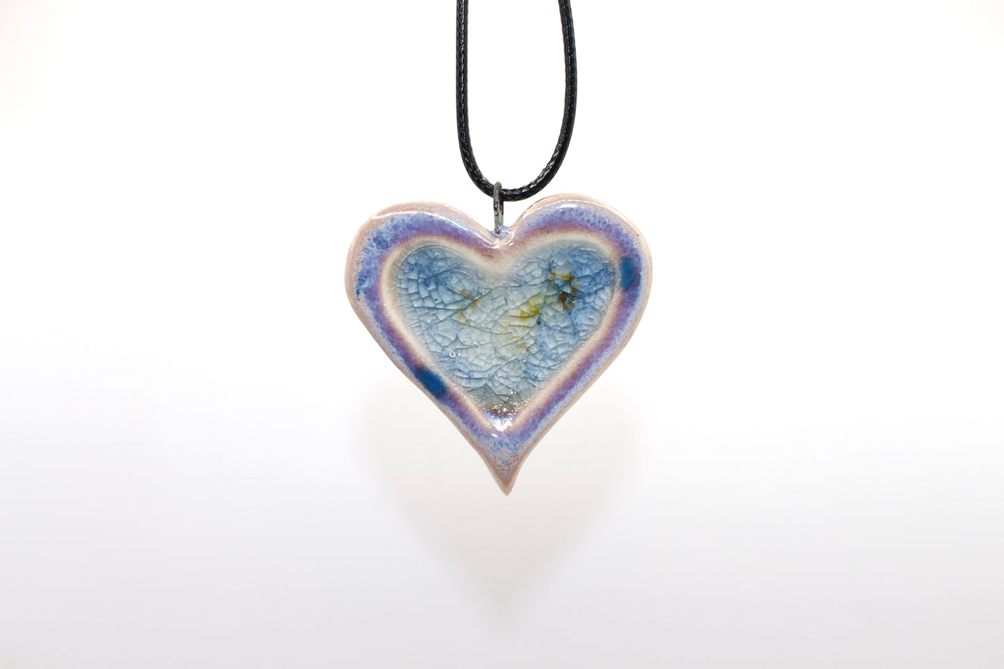 Ceramic Glass Infused Heart Pendant