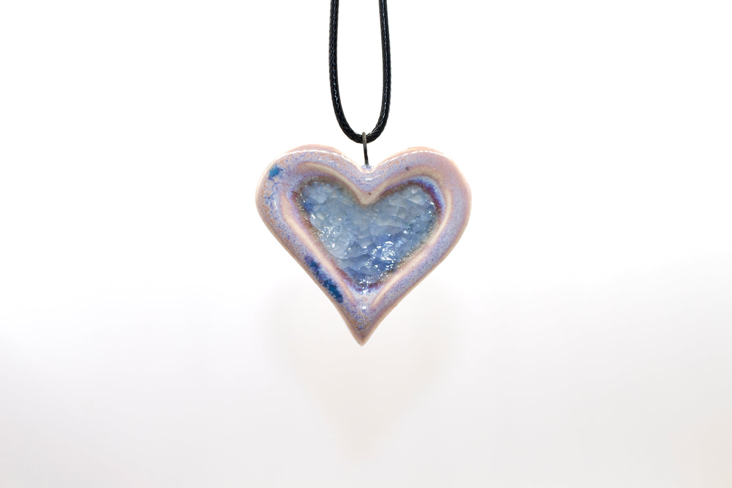 Ceramic Glass Infused Heart Pendant