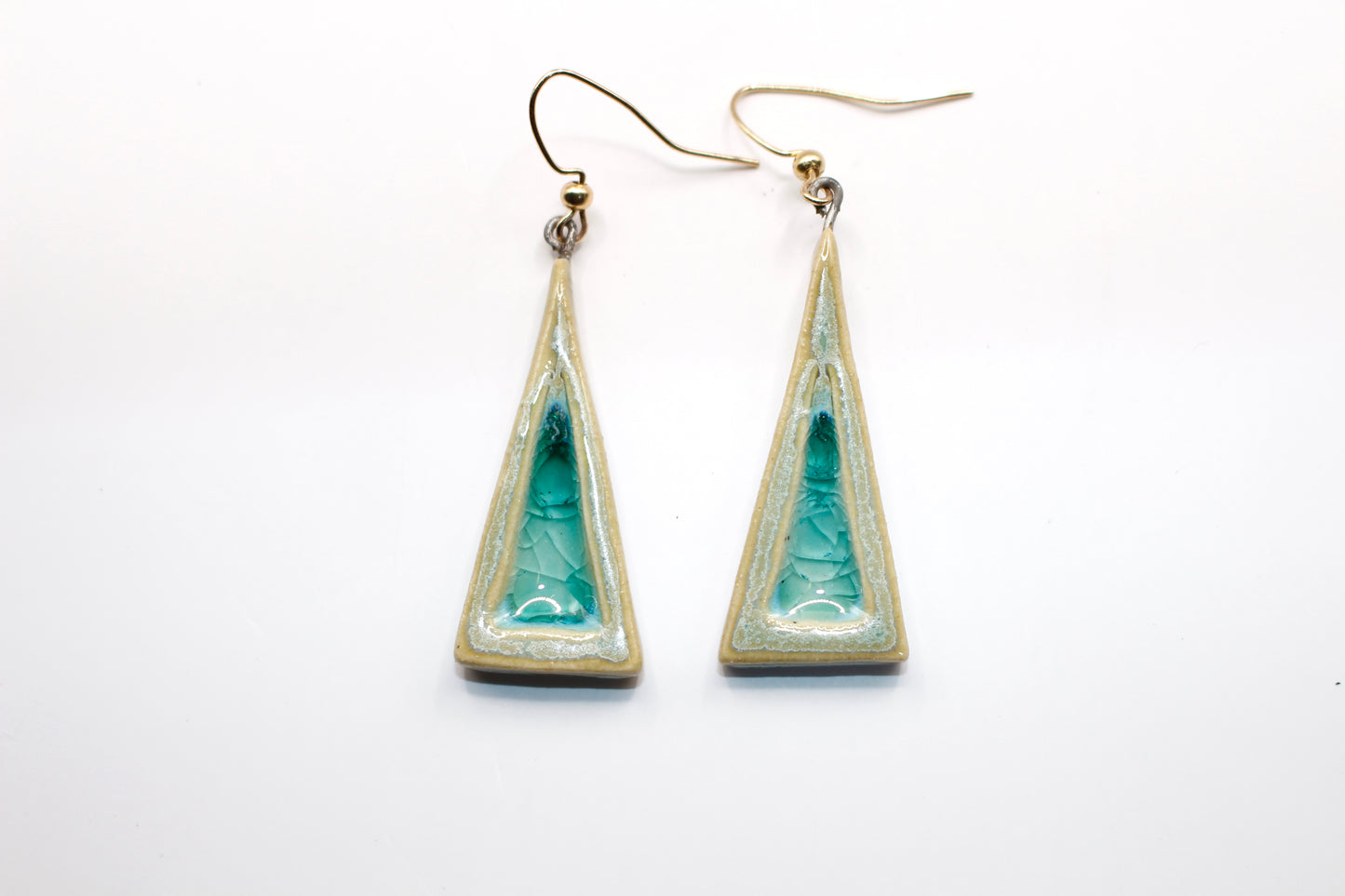 Ceramic Glass Infused Earrings