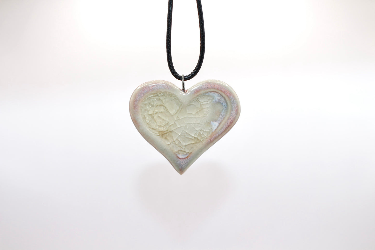 Ceramic Glass Infused Heart Pendant