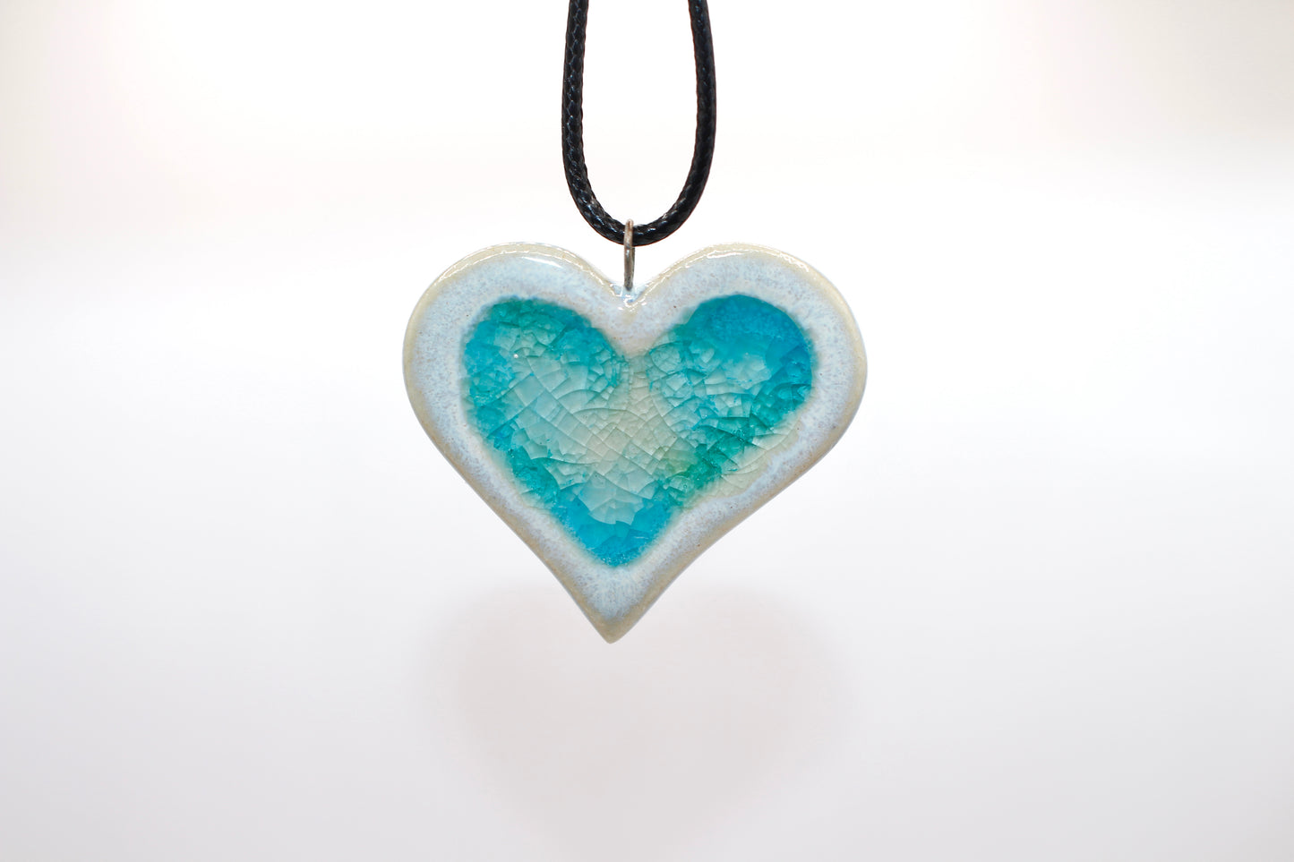 Ceramic Glass Infused Heart Pendant