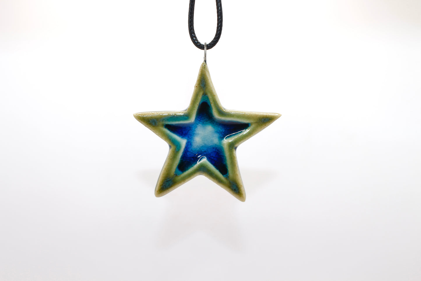 Ceramic Glass Infused Star Pendant