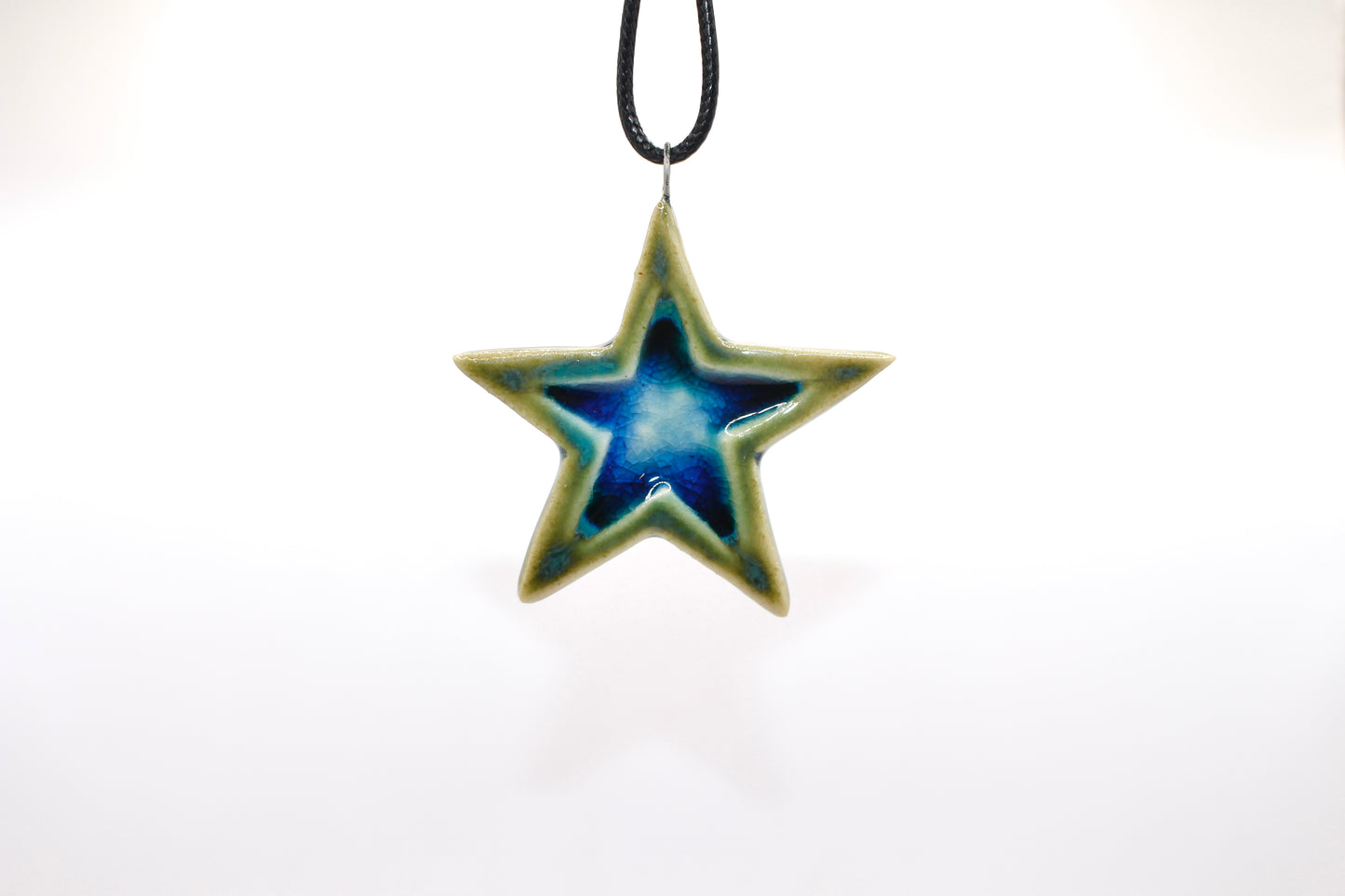 Ceramic Glass Infused Star Pendant