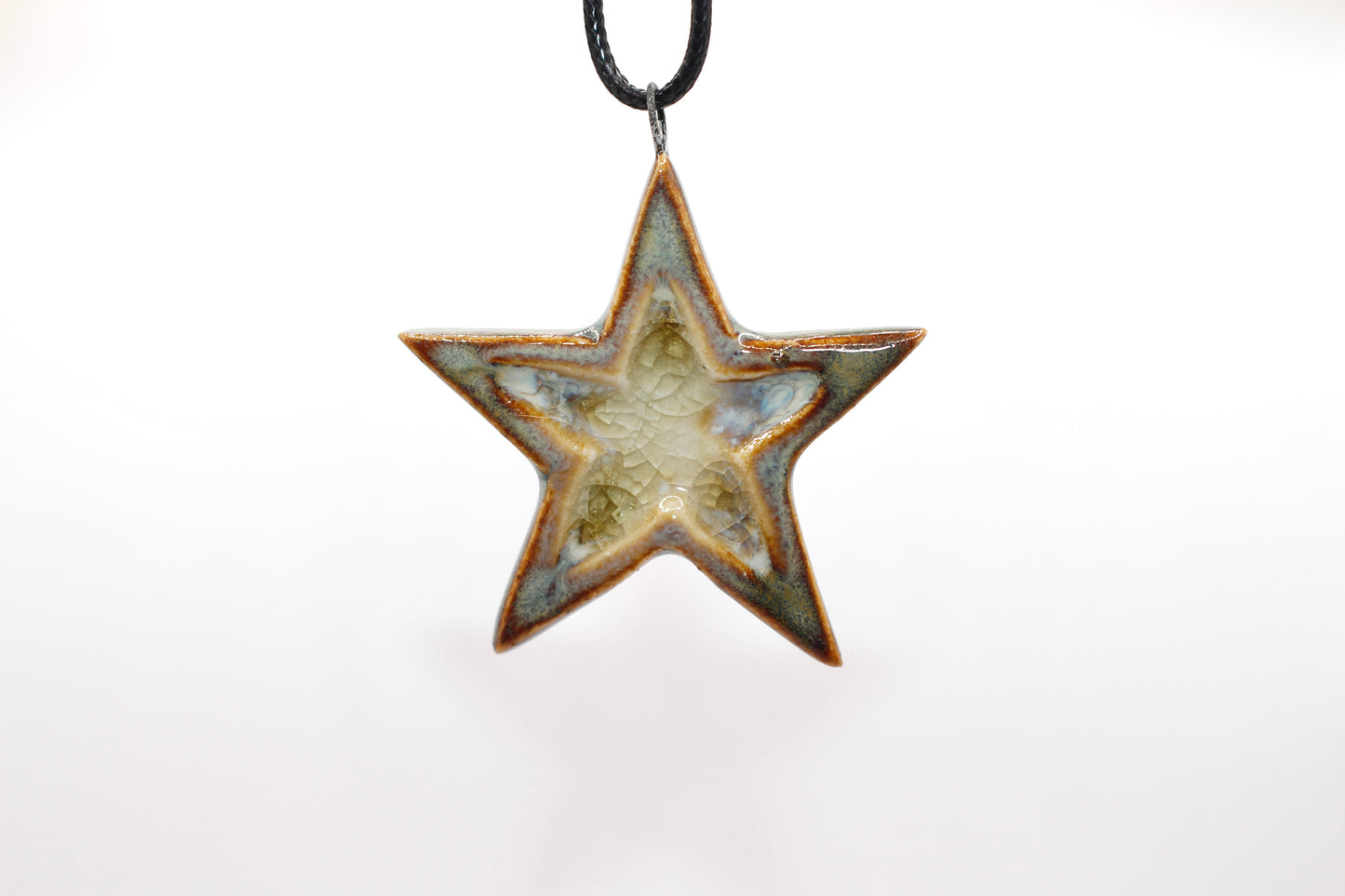 Ceramic Glass Infused Star Pendant