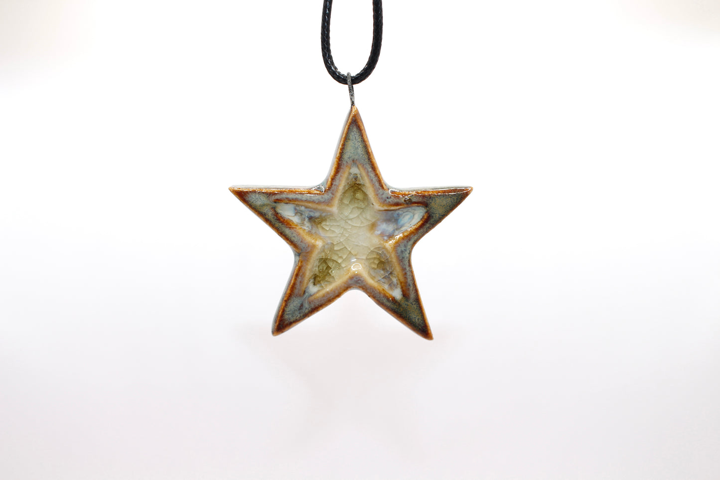 Ceramic Glass Infused Star Pendant
