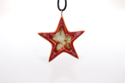 Ceramic Glass Infused Star Pendant
