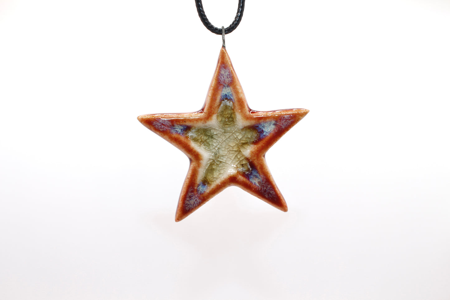 Ceramic Glass Infused Star Pendant