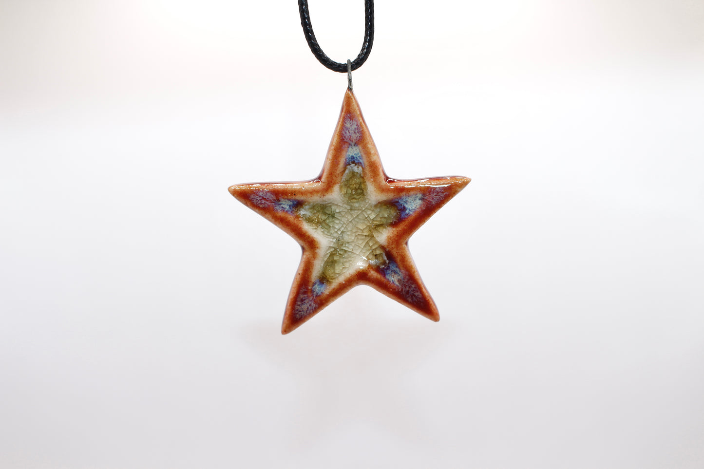 Ceramic Glass Infused Star Pendant