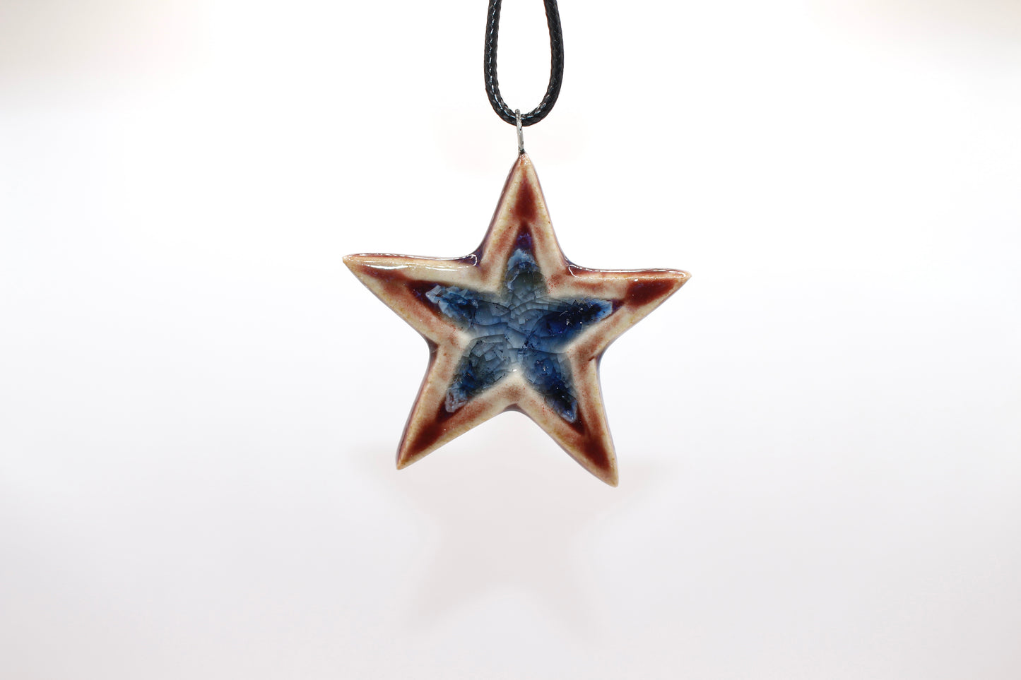 Ceramic Glass Infused Star Pendant