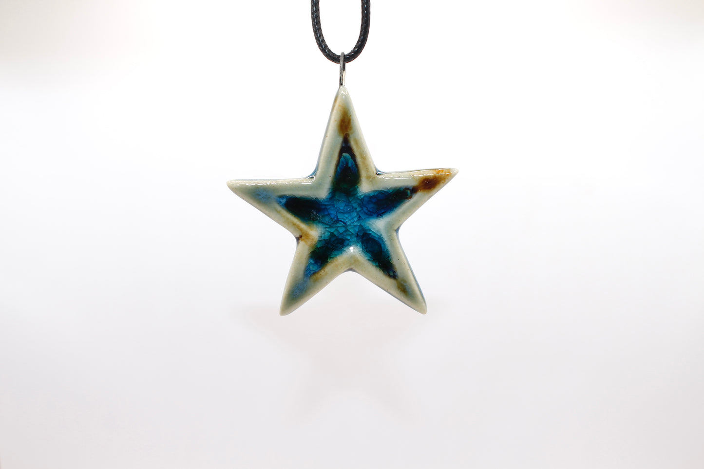 Ceramic Glass Infused Star Pendant
