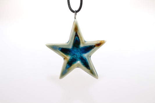 Ceramic Glass Infused Star Pendant