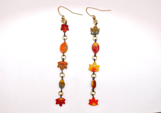 Dangle Autumn Leaf Earrings