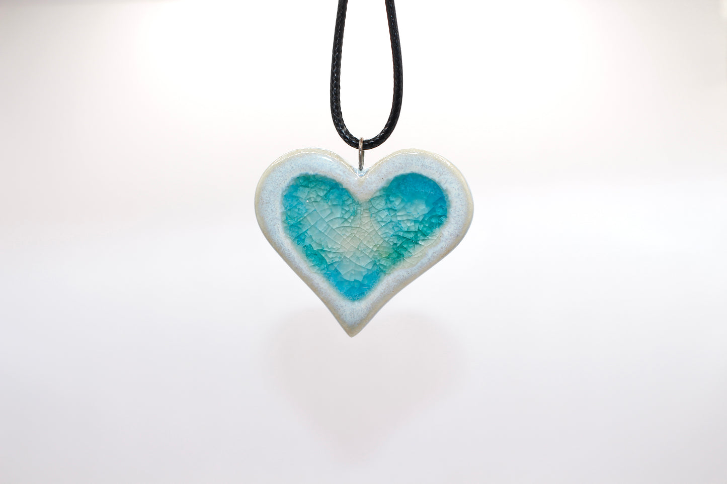 Ceramic Glass Infused Heart Pendant