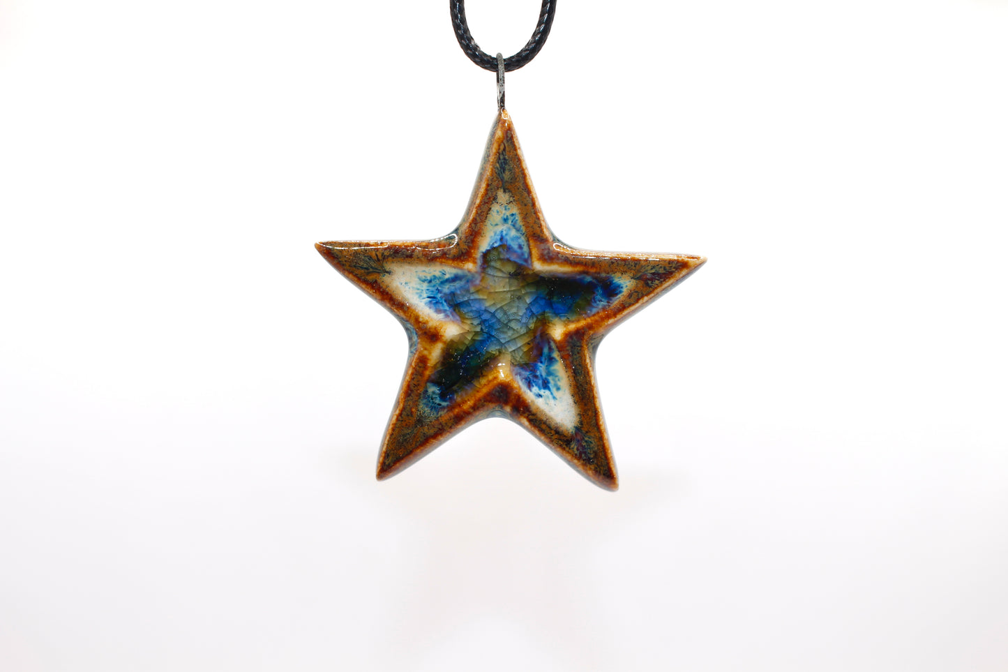 Ceramic Glass Infused Star Pendant
