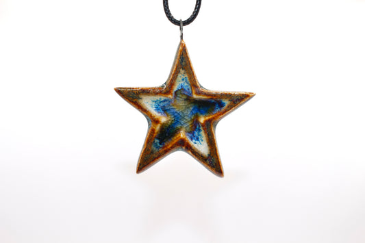 Ceramic Glass Infused Star Pendant