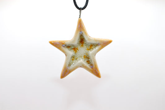 Ceramic Glass Infused Star Pendant