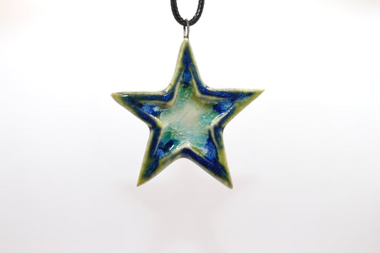 Ceramic Glass Infused Star Pendant